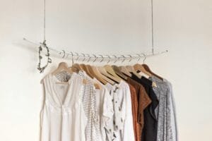 Budget-friendly sustainable fashion wardrobe with eco-friendly clothing choices.